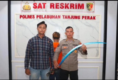 Ketua Gangster Durian Runtuh 23 Surabaya Ditangkap Bawa Celurit 1 Meter