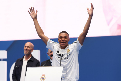 Penuh! Kylian Mbappe Diperkenalkan Real Madrid di Santiago Bernabeu, Ini Isi Pidatonya