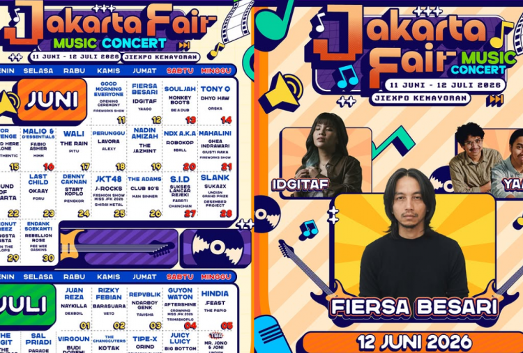 Jadwal Konser Jakarta Fair 2026, Harga Tiket Mulai Rp80 Ribu