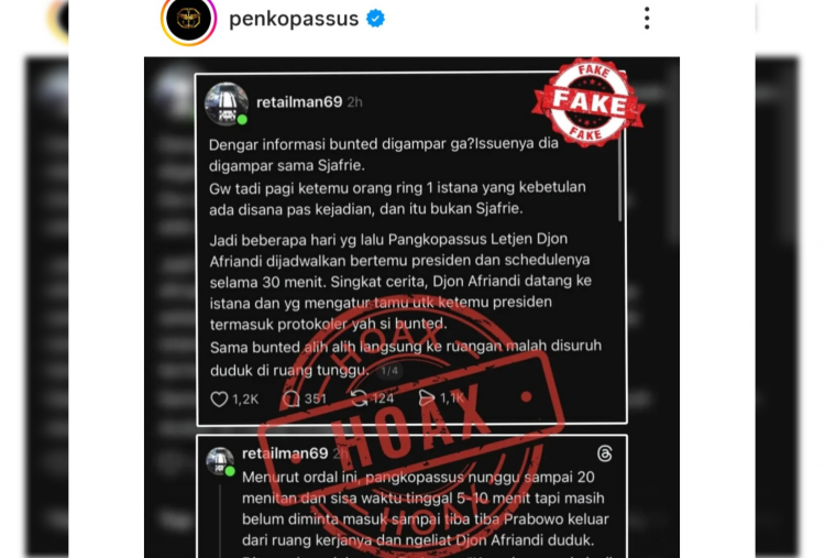 Kopassus Pastikan Isu Ribut-ribut Pangkopassus vs Seskab HOAKS!