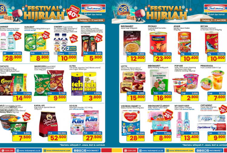 Promo Indomaret Minggu ini 15-21 Juni 2026, Spesial Festival Hijriah Diskon Sarden Botan-Asahi Cuma Rp10 Ribu