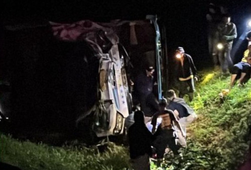 Bus Rombongan SMAN 1 Sidoarjo Kecelakaan di Tol Ngawi, Dua Penumpang Meninggal Dunia