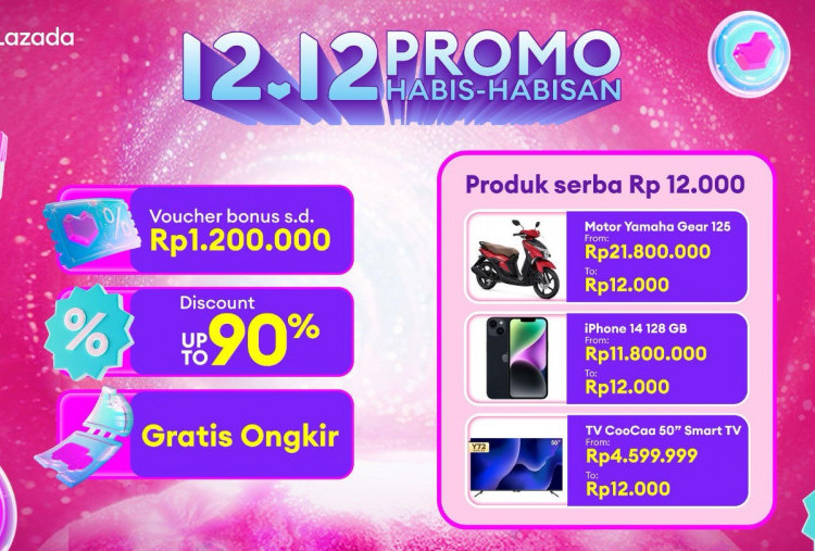 Lazada 12.12 Promo Habis-Habisan, Belanja Online Spektakuler, Harga Murah!