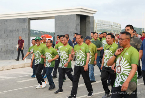 Jokowi Buka Nusantara TNI Fun Run 2024 di IKN