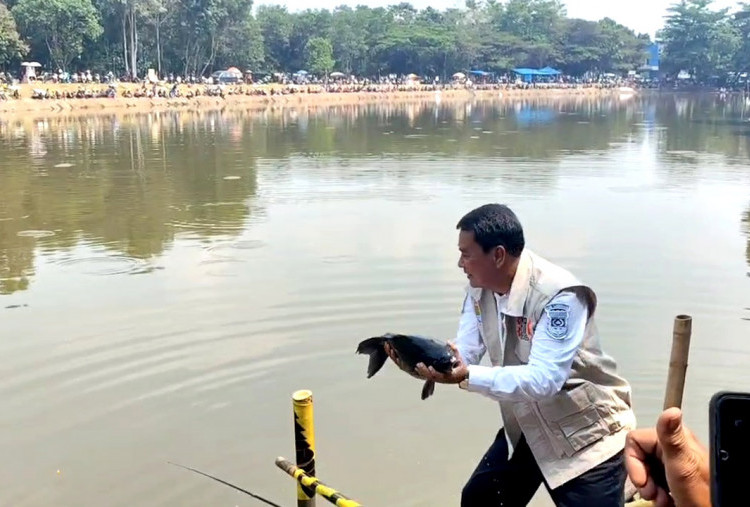 3 Ton Ikan Disebar Bupati Maesyal Peringati May Day 2025, Ajak Buruh Mancing Bareng