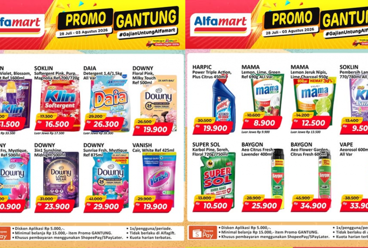 Promo JSM Alfamart Hari Ini 2 Agustus 2026, Diskon Akhir Pekan Soklin Lantai Cuma Rp9 Ribuan