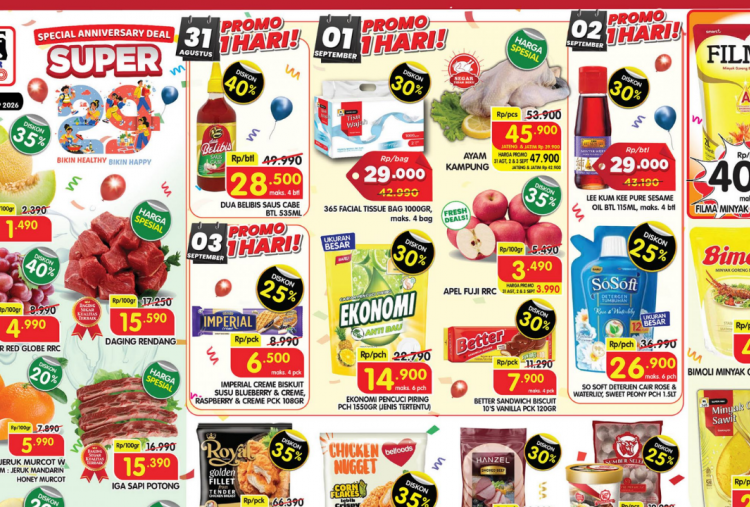 Katalog Promo Superindo Minggu Ini 31 Agustus-3 September 2025, Diskon Deterjen Rp14.900