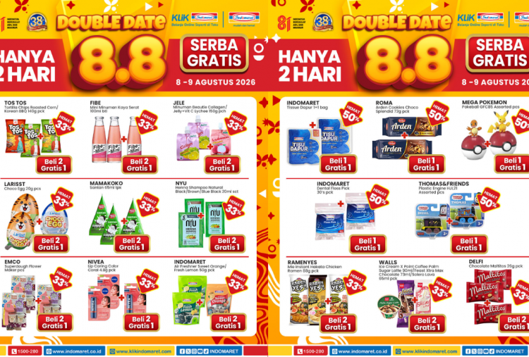 Promo Indomaret Terbaru 8.8 Agustus 2026 Hari ini, Banjir Diskon Ramen Yes Beli 2 Gratis 1