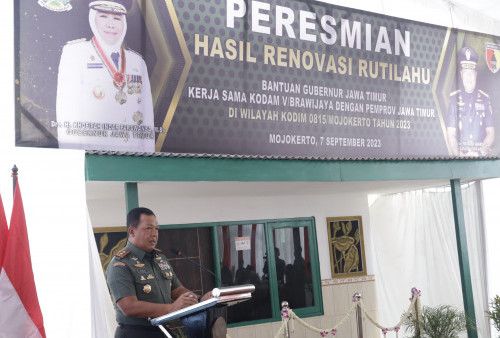 Tuntaskan 1650 Unit Rutilahu, Prajurit Kodam Diapresiasi Pandam V Brawijaya Mayjen TNI Farid Makruf
