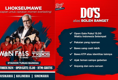 Warga Aceh! Konser Gratis Iwan Fals di Lhokseumawe 5 Oktober 2024, Cek Lokasi di Sini