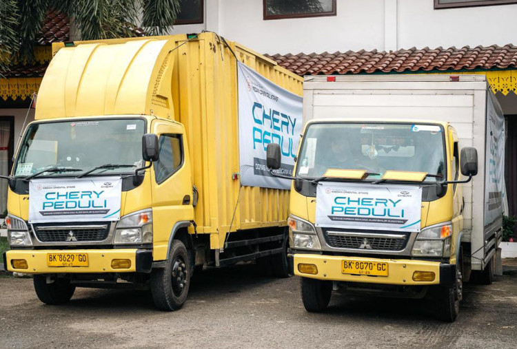 Chery Salurkan Bantuan Bencana Melalui BPBD Kota Medan