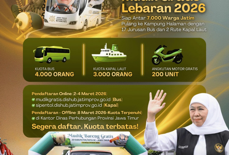 Khofifah Gelar Mudik Gratis 2026, Siapkan Rute Bus dan Kapal Laut