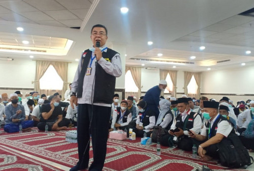 Menjelang Armuzna, Jemaah Haji Kabupaten Lahat Menerima Pengarahan dari Pembimbing Haji