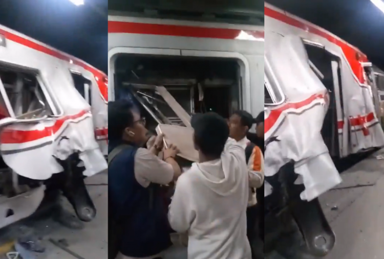 Detik-Detik KA Argo Bromo Tabrak KRL di Stasiun Bekasi Timur, Terdengar Benturan Keras hingga Kepanikan