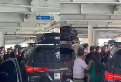 Mobil Fortuner dan Pajero Gesekan di Kapal Bakauheni, 2 Perempuan Ribut Adu Mulut
