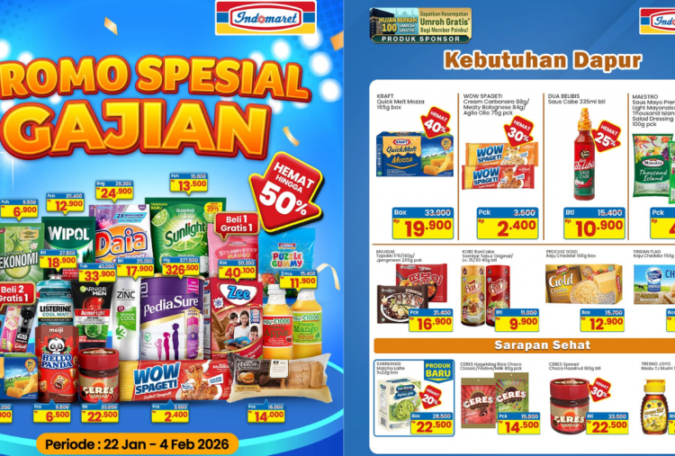 Katalog Promo JSM Indomaret Terbaru 23-25 Januari 2026, Spesial Gajian DAIA Deterjen Bubuk Cuma Rp18 Ribuan
