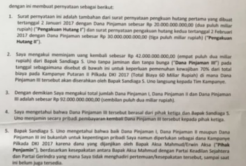 Surat Perjanjian Pinjaman Rp 50 Miliar Bertuliskan Anies Beredar, Ada 7 Poin Kesepakatan: 'Memaksa Harus Menang'