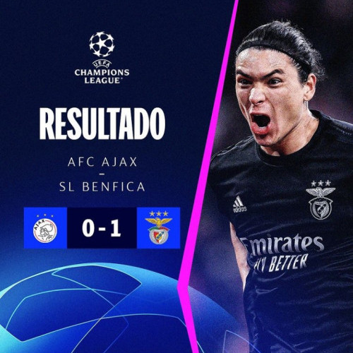 Gasak Ajax 1-0, Benfica Lolos ke Perempat Final Liga Champion