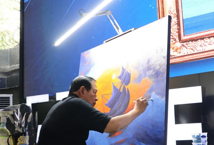 Only The Strong, Lukisan Persembahan SBY di HUT ke-24 Partai Demokrat 