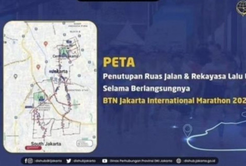 Rekayasa Lalu Lintas Jakarta International Marathon 2024 Diberlakukan Hingga Pukul 12.00 WIB