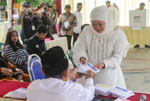 Prabowo-Gibran Menang Telak di TPS Tempat Khofifah Nyoblos