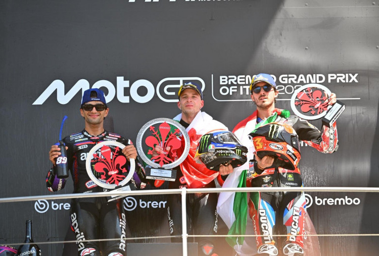 MotoGP Italia 2026: Bezzecchi-Martin Finis 1-2, Pecco Ganggu Dominasi Aprilia
