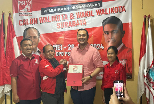 Susul Eri-Armuji, Bayu Airlangga Daftar Ke DPD PSI Untuk Bacawali Surabaya 2024 