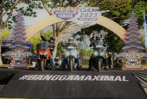 Ratusan Biker Nikmati Eksotisme Sunset di Pantai Bali Utara di Maxi Yamaha Day 2023