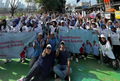 Relawan Sosialisasikan Program Prabowo-Gibran Lewat Senam Sehat