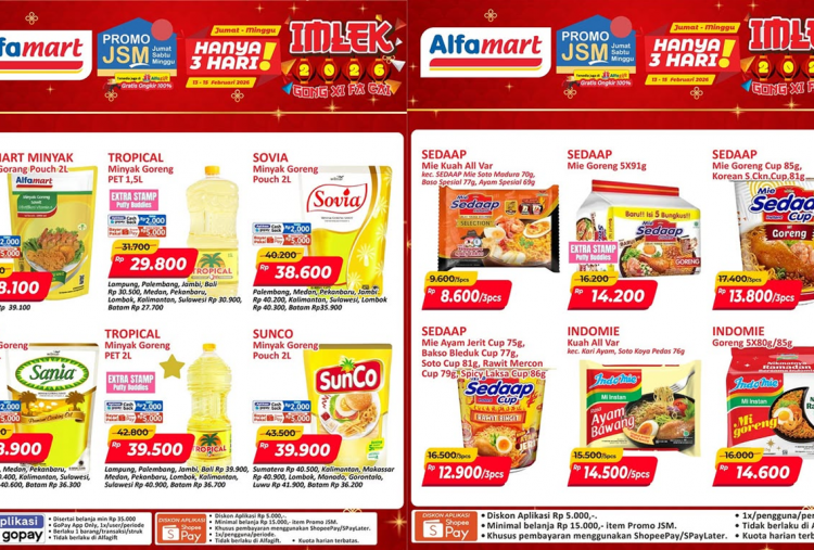 Promo Alfamart 13-15 Februari 2026, Jelang Imlek Diskon Minyak Goreng Mulai Rp29 Ribuan!
