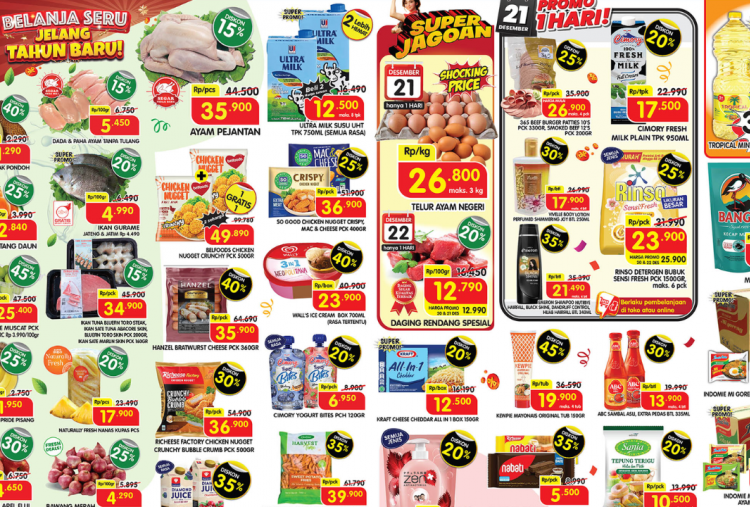 Katalog Promo JSM Superindo Spesial Hari Ibu 20-22 Desember 2024, Dada dan Paha Ayam Cuma Rp5 Ribuan