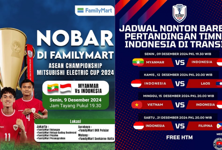 21 Lokasi Nobar Timnas Indonesia vs Myanmar di Piala AFF 2024 Jabodetabek Hari Ini, Ayo Dukung Garuda