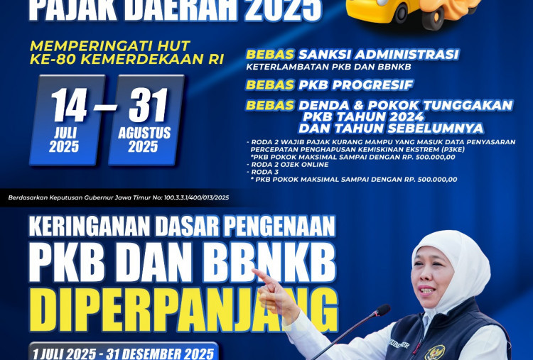 Hari Ini, Pemutihan Kendaraan Pajak Kendaraan Se-Jatim Dimulai