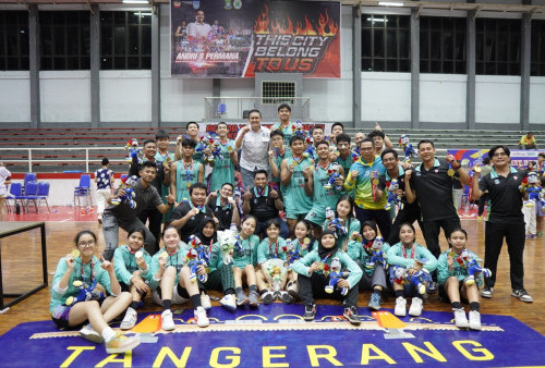 Perbasi Tangsel Sukses Kawin Gelar di Cabor Basket Popda Banten XI