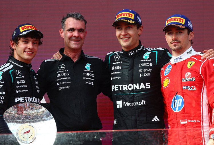 George Russell Menang Dramatis di GP Australia 2026, Mercedes Finis 1-2 Lewat Antonelli