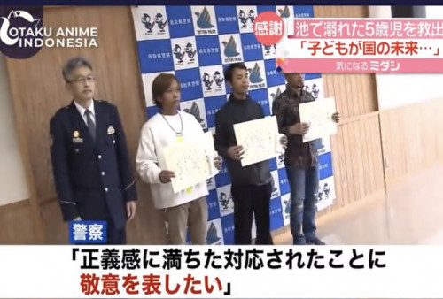 Heroik! Gegara Selamatkan Bocah Tenggelam, 3 WNI Diganjar Penghargaan Oleh Polisi Jepang