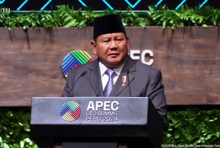 Di Forum APEC Summit Peru, Prabowo Sebut Indonesia Butuh Investasi Hingga 600 Miliar Dolar 