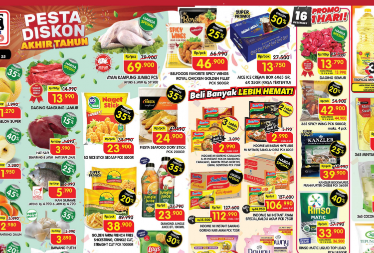 Promo Superindo Minggu Ini Terbaru 15-18 Desember 2025, Jelang Natal Tropical Minyak Goreng 2L Rp34 Ribuan