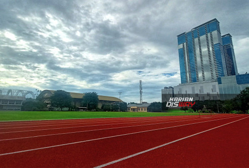 Baru Dua Minggu Diresmikan Lintasan Atletik Lapangan KONI Sudah Rusak