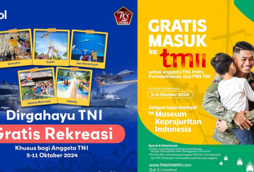 Promo HUT TNI 2024 Tiket Masuk Wisata Ancol dan TMII Gratis, Cek Syarat dan Ketentuannya