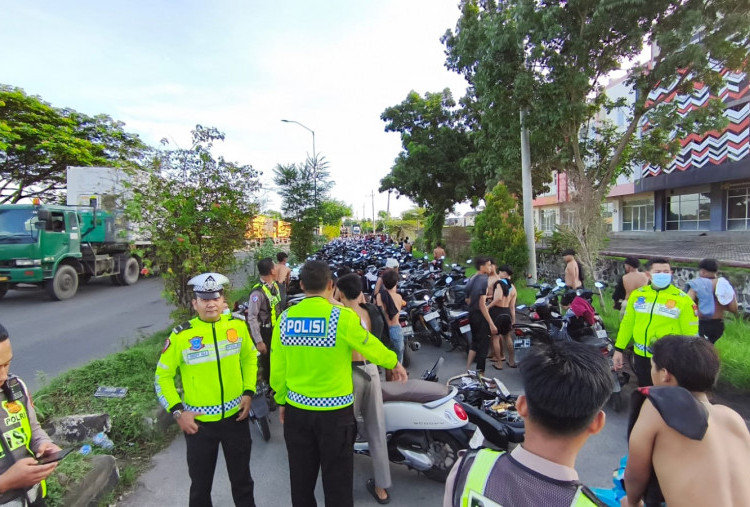 Ratusan Motor Terjaring Razia Balap Liar di Porong