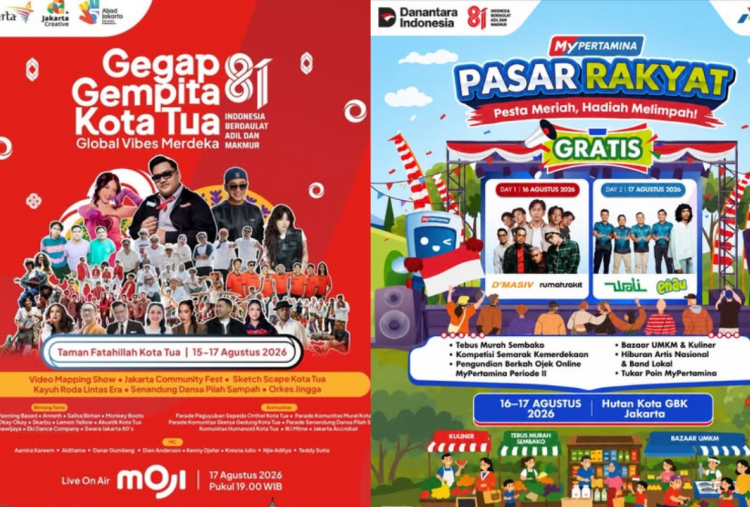 3 Konser Gratis Spesial HUT ke-81 RI di Jabodetabek, Ada Tipe-X hingga Ndarboy Genk