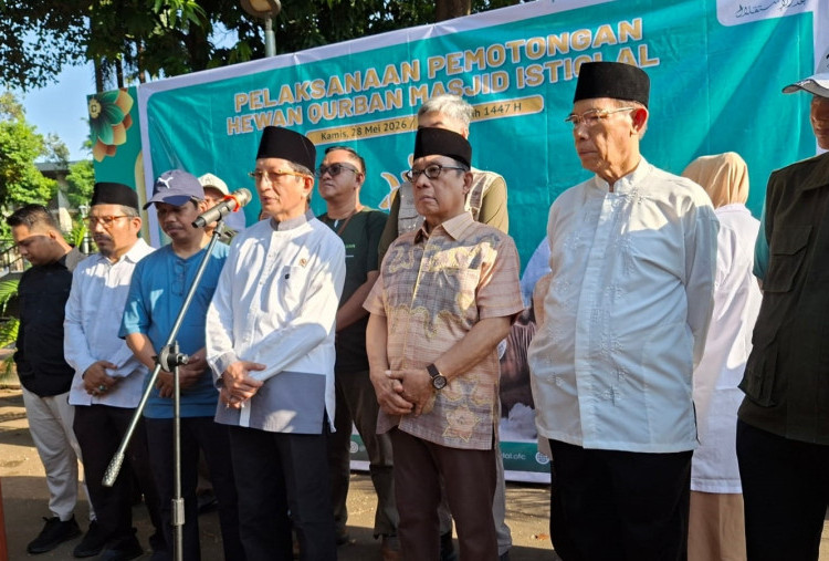 Menag Pimpin Langsung Pemotongan Sapi Kurban Prabowo-Gibran di Istiqlal, Total 78 Hewan Disembelih