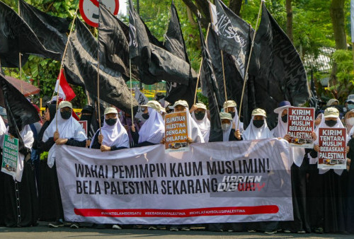 Aksi Bela Palestina di Surabaya