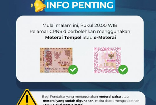 BKN Perbolehkan Pendaftaran CPNS 2024 Gunakan Meterai Tempel, Pelamar Keluhkan Hal Ini