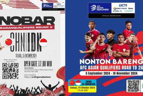 20 Lokasi Nobar Timnas Indonesia vs China di Jakarta, Ayo Dukung Skuad Garuda!