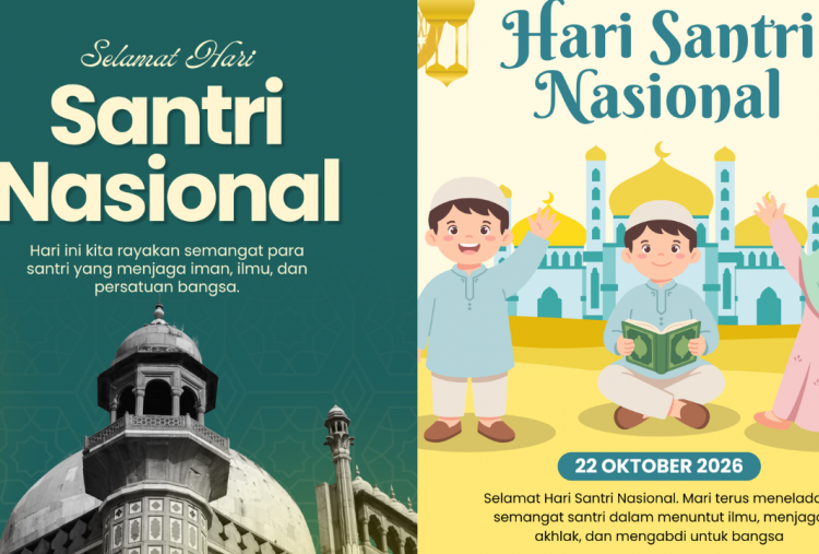 25 Kartu Ucapan Hari Santri 2026 Gratis, Bagikan Doa, Semangat, dan Harapan Baik ke Medsos