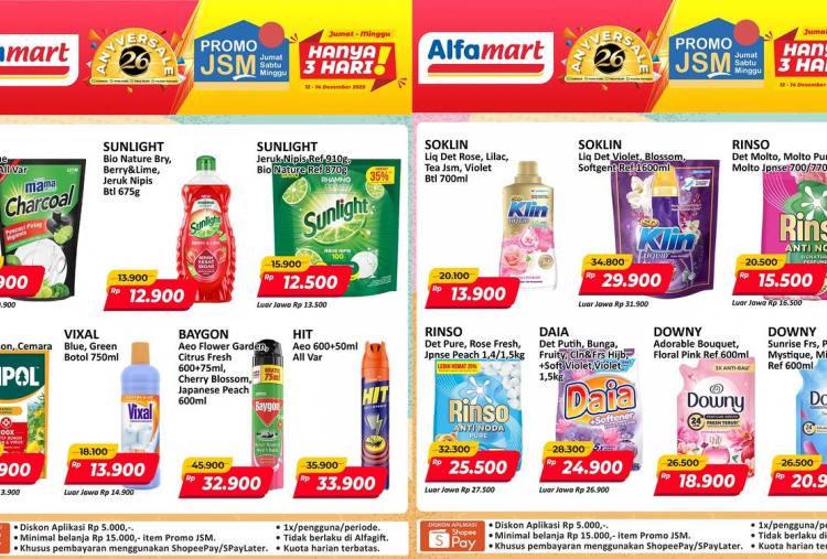 Promo JSM Alfamart Hari Ini 13 Desember 2025, Belanja Hemat Mama Lemon Rp8 Ribuan!