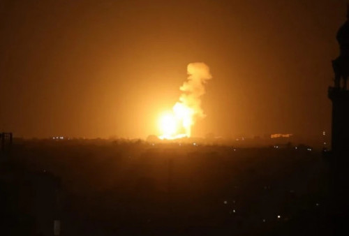 Pesawat Tempur Zionis Israel Tembakkan Misil di Gaza Selatan