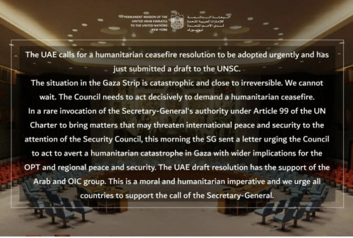 Efek Pasal 99! UAE Ikut Desak Dewan Keamanan PBB untuk Kabulkan Resolusi Gencatan Senjata di Gaza